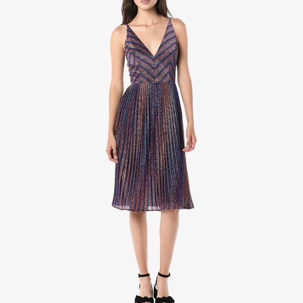 Dress The Population Haley Metallic Dress